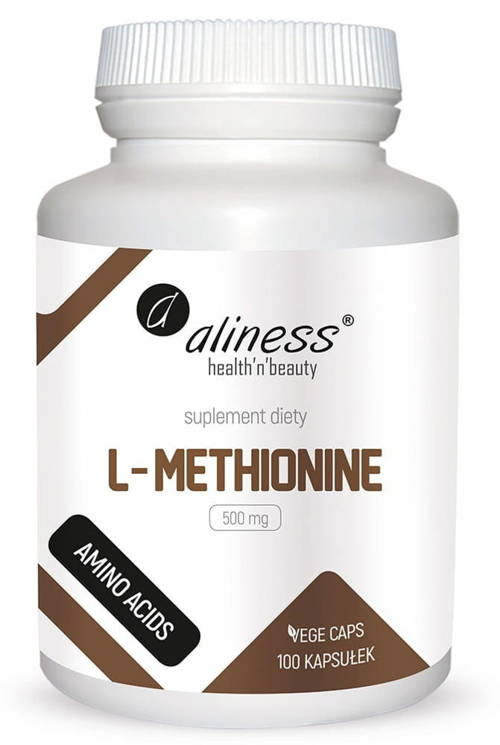 L-Methionine 500 mg L-Metionina aminokwas 100 kaps. Vege Aliness - suplement diety