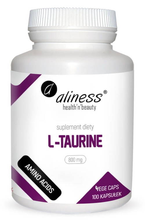 L-Taurine 800 mg L-Tauryna aminokwas 100 kaps. Vege Aliness - suplement diety