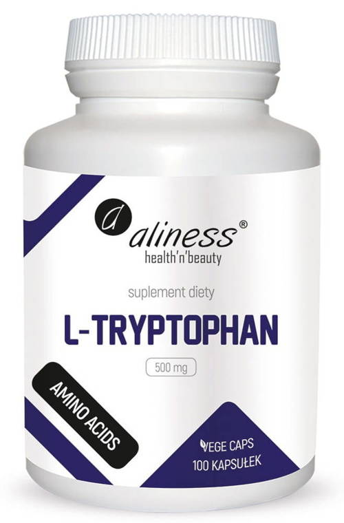 L-Tryptophan 500 mg L-Tryptofan aminokwas 100 kaps. Vege Aliness - suplement diety