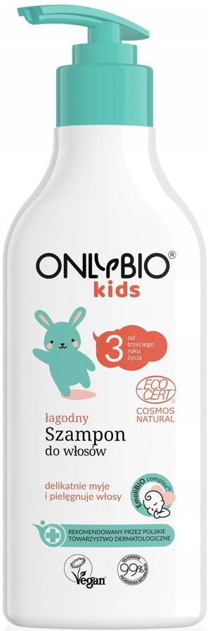 Łagodny szampon do włosów od 3. roku życia OnlyBio Kids 300 ml