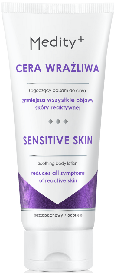 Łagodzący balsam do ciała bezzapachowy 200 ml Medity+ Cera Wrażliwa AVA