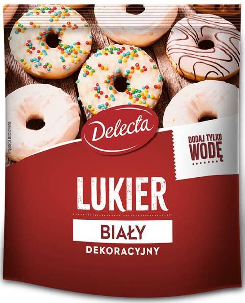 Lukier dekoracyjny Biały 80 g Delecta