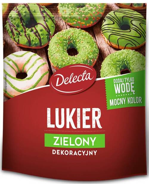 Lukier dekoracyjny Zielony 80 g Delecta