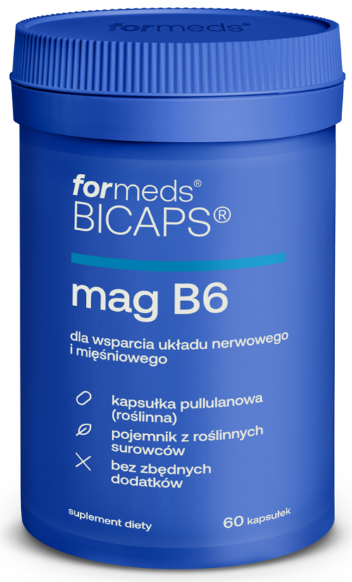 Mag B6 Cytrynian Magnezu 2x 60 kaps.Formeds BICAPS - suplement diety Magnez