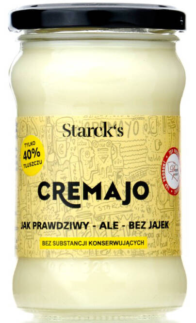 Majonez wegański Cremajo 40% 270 g Starck's (WAŻN. 28.11.2024)