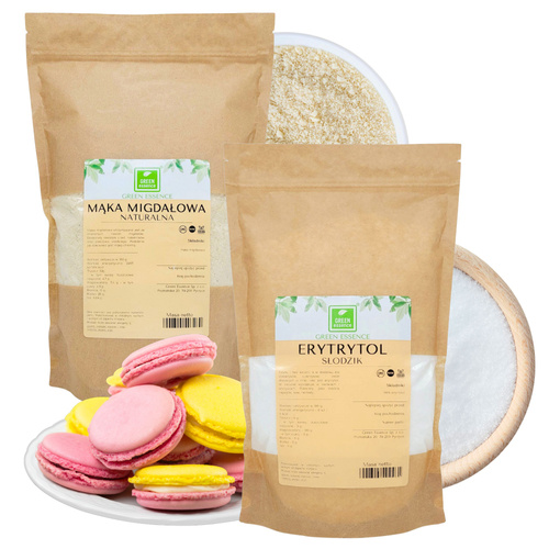 Mąka migdałowa 1 kg + Erytrytol erytrol 1 kg słodzik - KETO Zestaw