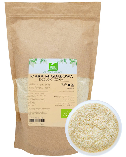 Mąka migdałowa BIO 500 g Ekologiczne migdały mielone (WAŻN. 31.01.2025)