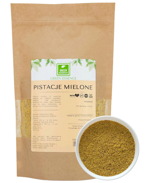 Mąka pistacjowa 500 g - Pistacje mielone prażone bez soli  