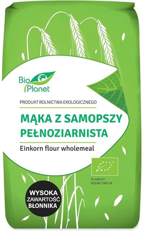 Mąka z samopszy pełnoziarnista Ekologiczna 500 g - Bio Planet 