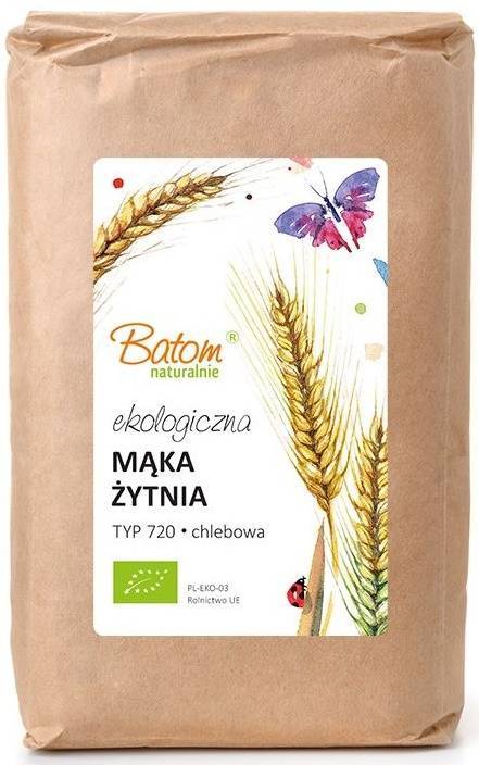 Mąka żytnia chlebowa Typ 720 Ekologiczna BIO 1 kg - Batom 