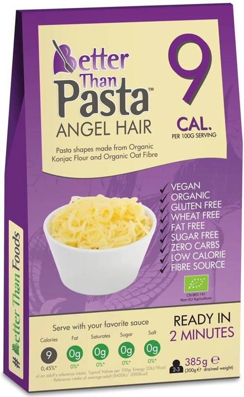 Makaron Konjac Noodle Angel Hair Bezglutenowy BIO 385 g Better Than Foods Pasta - KETO