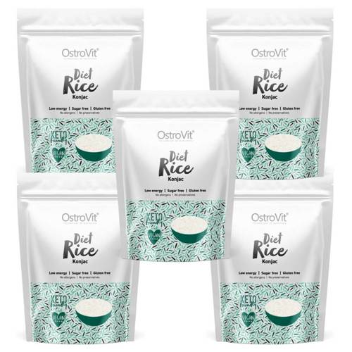 Makaron Konjac Shirataki Ryż 5x 400 g OstroVit Diet Rice ZESTAW