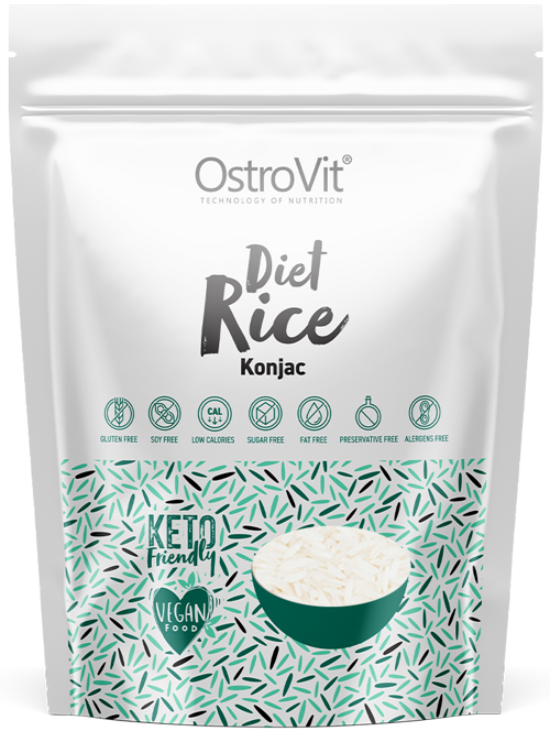 Makaron Konjac Shirataki Ryż 5x 400 g OstroVit Diet Rice ZESTAW