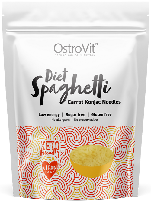 Makaron Konjac Shirataki z marchewką 400 g OstroVit Diet Spaghetti Carrot Noodles