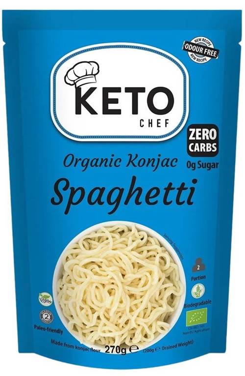 Makaron Konjac Spaghetti shirataki Bio 270 g Keto Chef Better Than Foods Bezzapachowy