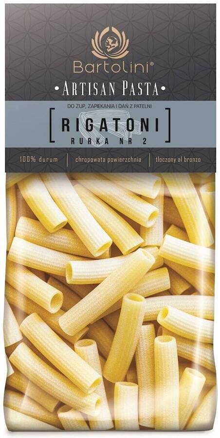 Makaron durum Rigatoni Rurka nr 2 Bartolini Artisan Pasta 400 g