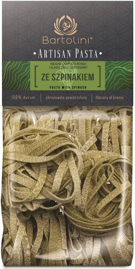 Makaron durum ze szpinakiem Gniazda Bartolini Artisan Pasta 300 g