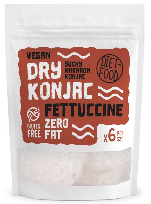 Makaron konjac suchy Wstążki Fettuccine Diet-Food 150 g Shirataki