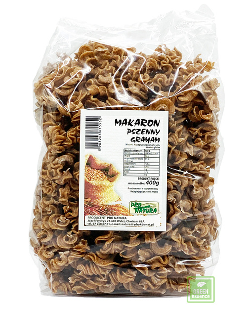 Makaron pszenny graham - świderek 400 g - Pro Natura