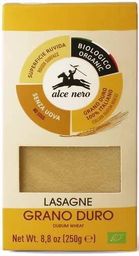 Makaron semolinowy - lasagne BIO 250 g - Alce Nero