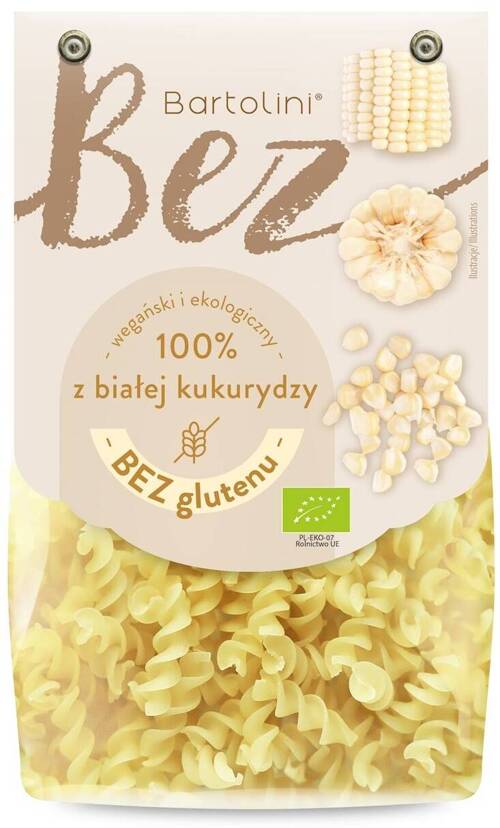 Makaron z białej kukurydzy Świderki BIO Bezglutenowy 250 g Bartolini