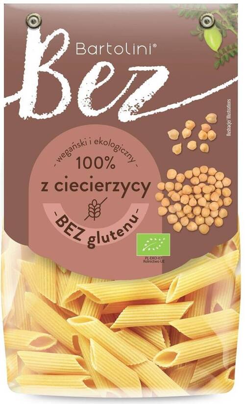 Makaron z ciecierzycy Penne BIO Bezglutenowy 250 g Bartolini