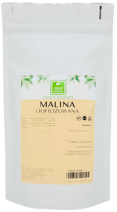 Malina liofilizowana proszek 100 g Maliny owoce liofilizowane