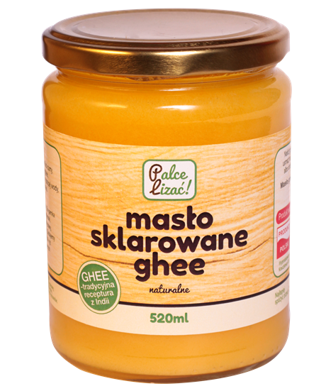 Masło klarowane Ghee Naturalne - tłuszcz Keto 520 ml - Palce Lizać 