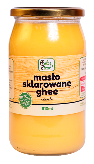 Masło klarowane Ghee Naturalne - tłuszcz Keto 810 ml - Palce Lizać 