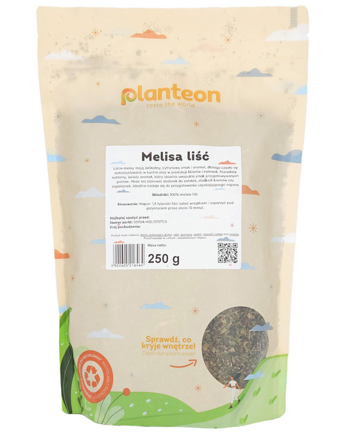 Melisa liść suszony 250 g Planteon - liście suszone herbata ziołowa