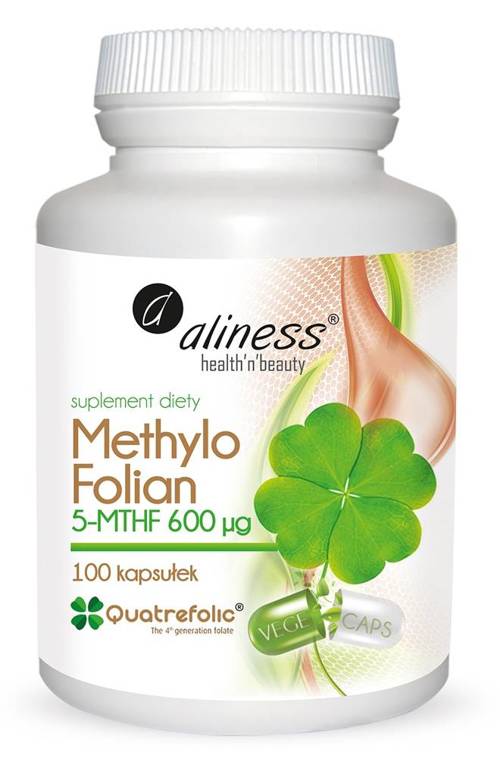 Methylo Folian 600 mcg kwas foliowy 100 kaps. Vege Aliness - suplement diety