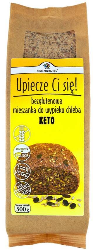 Mieszanka do KETO chleba Bezglutenowa 500 g - Pięć Przemian