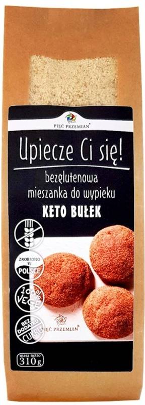 Mieszanka do wypieku Keto bułek Bezglutenowa 310 g - Pięć Przemian