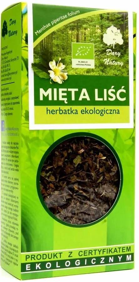 Mięta liść Herbatka Ekologiczna BIO 25 g - Dary Natury