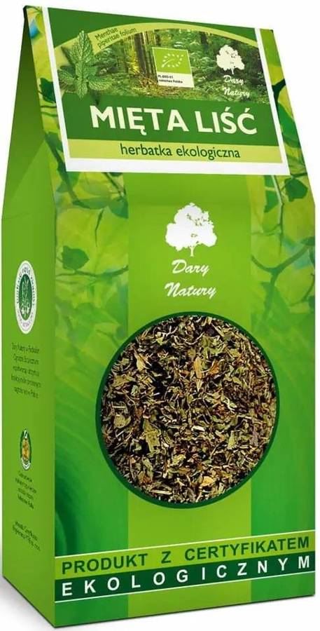 Mięta liść Mięty herbatka Ekologiczna Bio 100 g Dary Natury