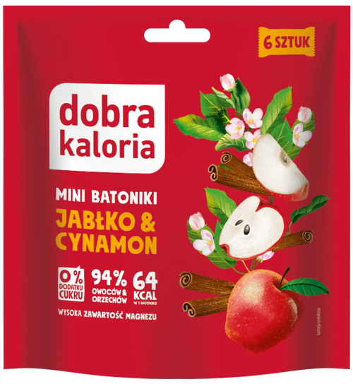 Mini batoniki Jabłko i Cynamon 108 g Dobra Kaloria