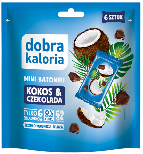 Mini batoniki Kokos i Czekolada 102 g Dobra Kaloria