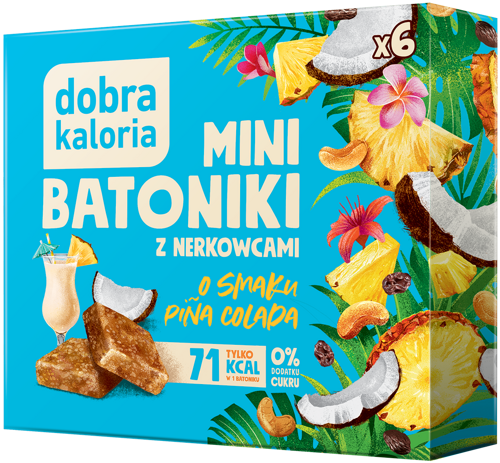 Mini batoniki z nerkowców Pina Colada 102 g Dobra Kaloria