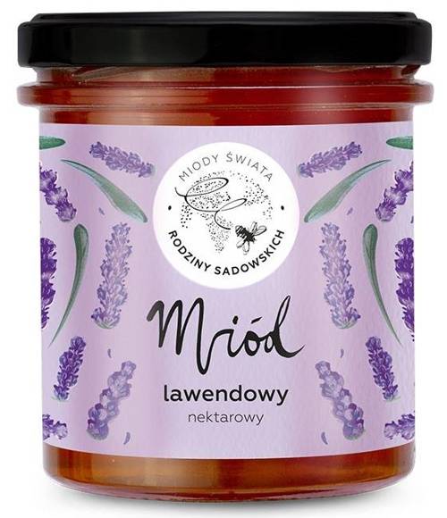 Miód lawendowy - nektarowy 450 g - Pasieki Rodziny Sadowskich