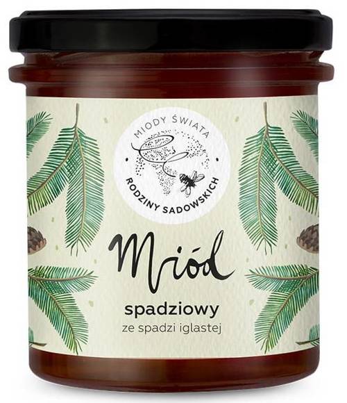 Miód spadziowy ze spadzi iglastej 450 g - Pasieki Rodziny Sadowskich