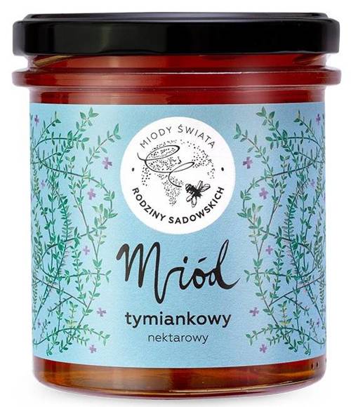 Miód tymiankowy - nektarowy 450 g - Pasieki Rodziny Sadowskich