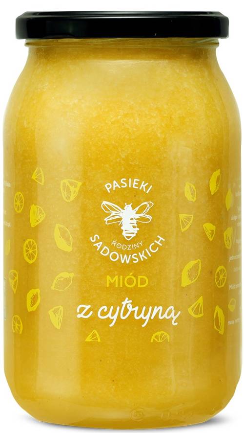 Miód z cytryną - wielokwiatowy nektarowy 1150 g - Pasieki Rodziny Sadowskich