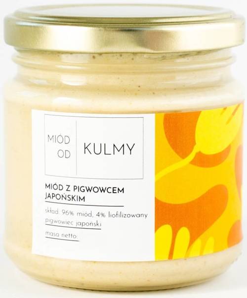 Miód z pigwowcem japońskim - naturalny świeży 200 g - Miód od Kulmy