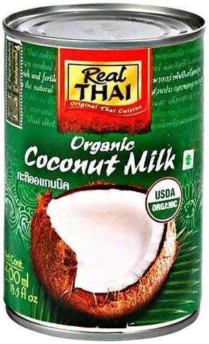 Mleczko kokosowe Ekologiczne - Organic Coconut Milk, puszka 400 ml - Real Thai