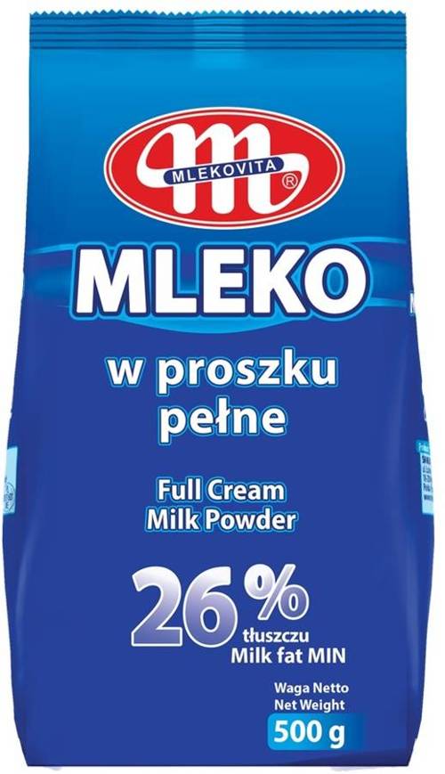 Mleko w proszku pełne 26% tłuszczu 500 g - Mlekovita 