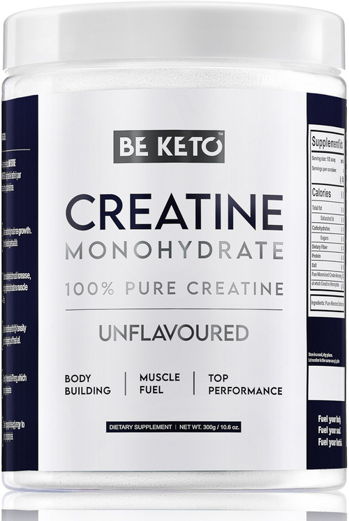 Monohydrat Kreatyny 100% 300 g BeKeto Creatine Monohydrate Pure - suplement diety