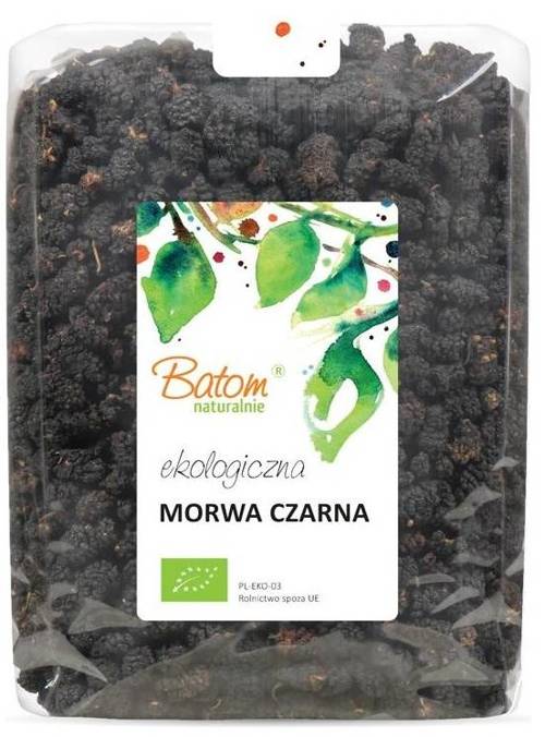Morwa suszona czarna Ekologiczna 1 kg Batom - naturalne owoce Bio