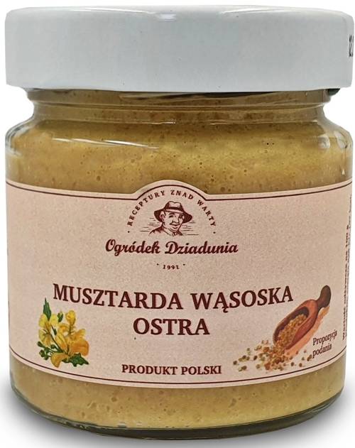 Musztarda Wąsoska ostra 210 g - naturalna Wielkanoc - Ogródek Dziadunia