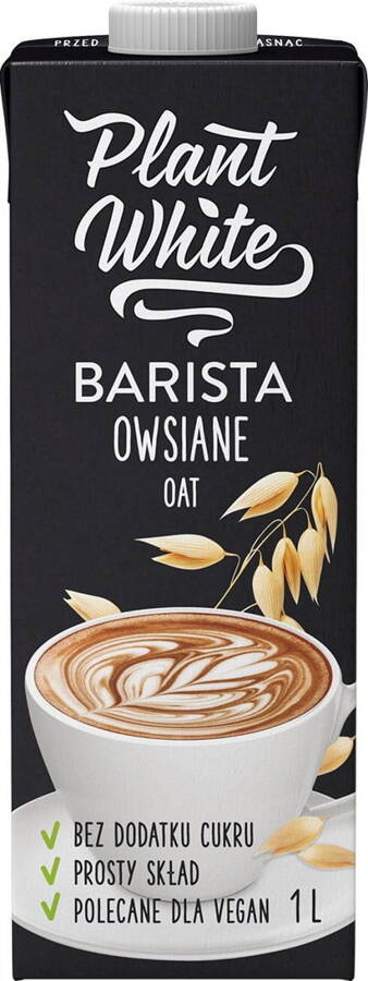 Napój owsiany dla baristów Bez Cukru 1 L Plant White Barista Owsiane