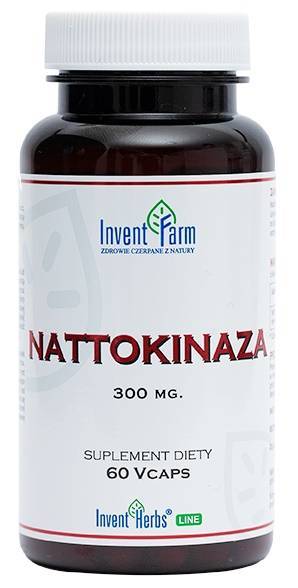 Nattokinaza 300 mg - Suplement Diety 60 kaps - Invent Farm